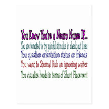 Neurology Nurse Hilarious Gifts, Unique Saying Postcards