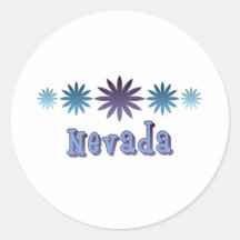 Nevada Round Sticker