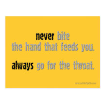 Never Bite The Hand... Postcards