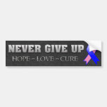 Never Give Up Hope Male Breast Cancer Awareness Bumper Sticker