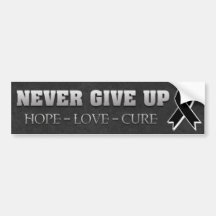 Never Give Up Hope Skin Cancer Awareness Bumper Sticker