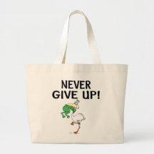 Never Give Up Tote Bags
