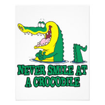 never smile at a crocodile personalized announcement