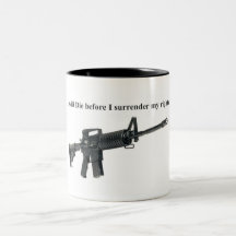 never surrender coffee mug