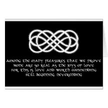 Neverending Celtic Love Knot and poem Greeting Card