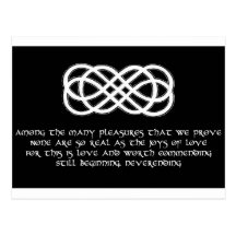 Neverending Celtic Love Knot and poem Post Cards