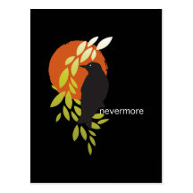 Nevermore - Raven & Moon by Poe Postcard