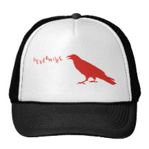 Nevermore Raven Trucker Hats