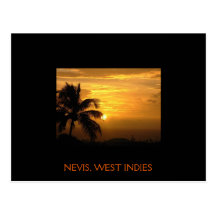Nevis Sunset Postcard