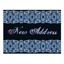 New Address blue black Postcard