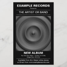 New Album Launch - Black Personalised Flyer