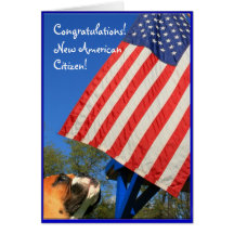 New American Citizen boxer greeting card