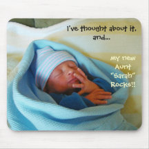 New Aunt Rocks mousepad New Baby Birth Aunts