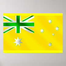New Australian Socceroos flag of Australia Print