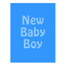 New Baby Boy. Blue. Post Card