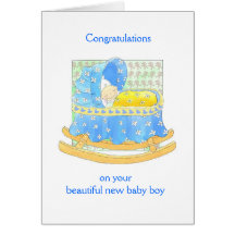 New baby boy greeting cards
