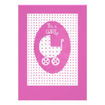 New Baby Girl Announcement Card - customisable