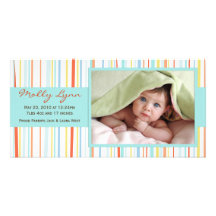 New Baby Photo Announcement Card Customized Photo Card