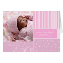 new baby thank you photo greeting card