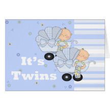 New Baby Twin Boys Cards