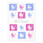 New Baby Twins Announcement Card - customisable