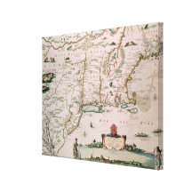 New Belgium, plate from 'Atlas Contractus' c.1671 Canvas Print