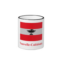 New Caledonia Flag with Name in French Mugs