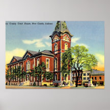 New Castle, Indiana Henry County Courthouse Posters