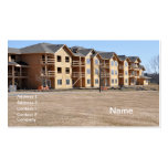 new condominium building under construction business card template