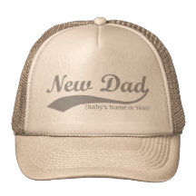 New Dad Hat, Personalised Baby's Name or Year