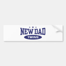New Dad Twins Bumper Stickers