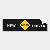 NEW DRIVER WARNING BUMPER STICKERS