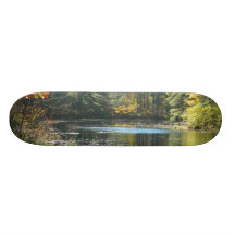 New England Fall Pond Skateboard Deck