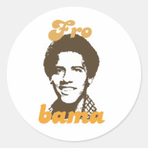 New Frobama brown Round Stickers