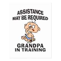 New Grandpa In Training Post Card
