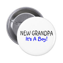 New Grandpa Its A Boy Button