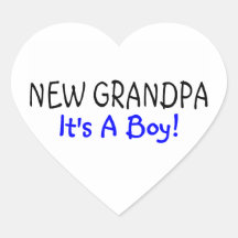 New Grandpa Its A Boy Sticker