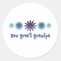 New Great Grandpa Round Sticker