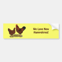 New Hampshire Reds Bumper Sticker