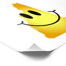New Hampshire Smiley Face Photographic Print