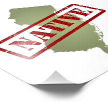 New Jersey Native with New Jersey Map Photographic Print
