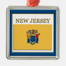 New Jersey State Flag Christmas Ornament
