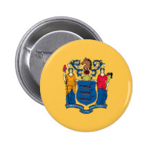 New Jersey State Flag Pinback Buttons