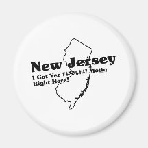New Jersey State Slogan Fridge Magnets