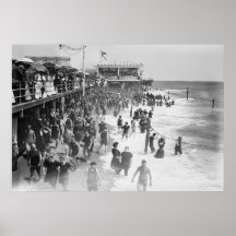 NEW JERSEY'S ASBURY PARK BEACH  1908 POSTER