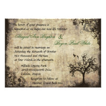New Life Vintage Wedding Invitation
