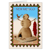 New Mexico Snowman Cards