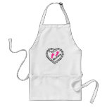 New Mummy Pink Footprints Heart Apron