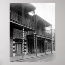 New Orleans Barbershop, 1930s Print