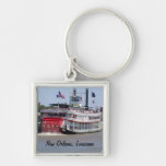 New Orleans Louisiana Mississippi River Boat Keychain